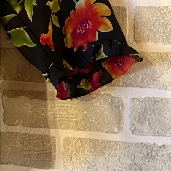 Worthington Floral Long Sleeve Dress Two Piece Set - Picture 10 of 12